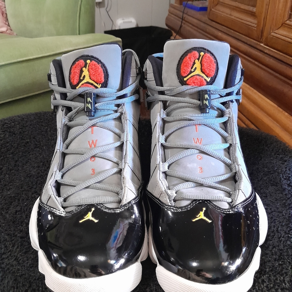 Air Jordan Six Rings Size 11 Gray, Black and Red